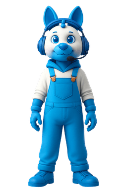Blue Mascot